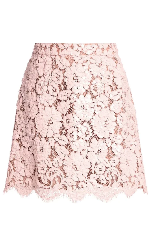 Paillette Embroidered Mini Skirt pleated skirt texture