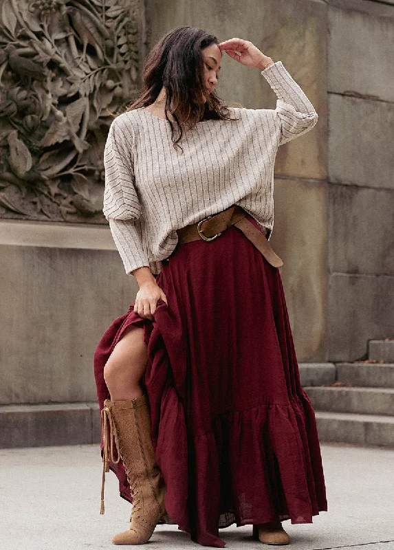 Annah Skirt in Wine wrap skirt elegant