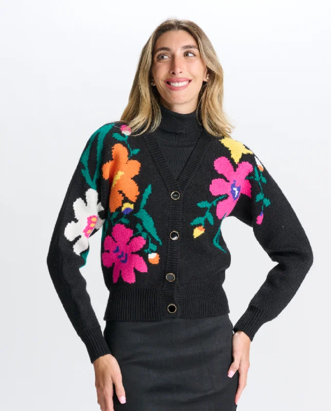 Chloe & Emma Floral Cardigan Modern Contemporary chic