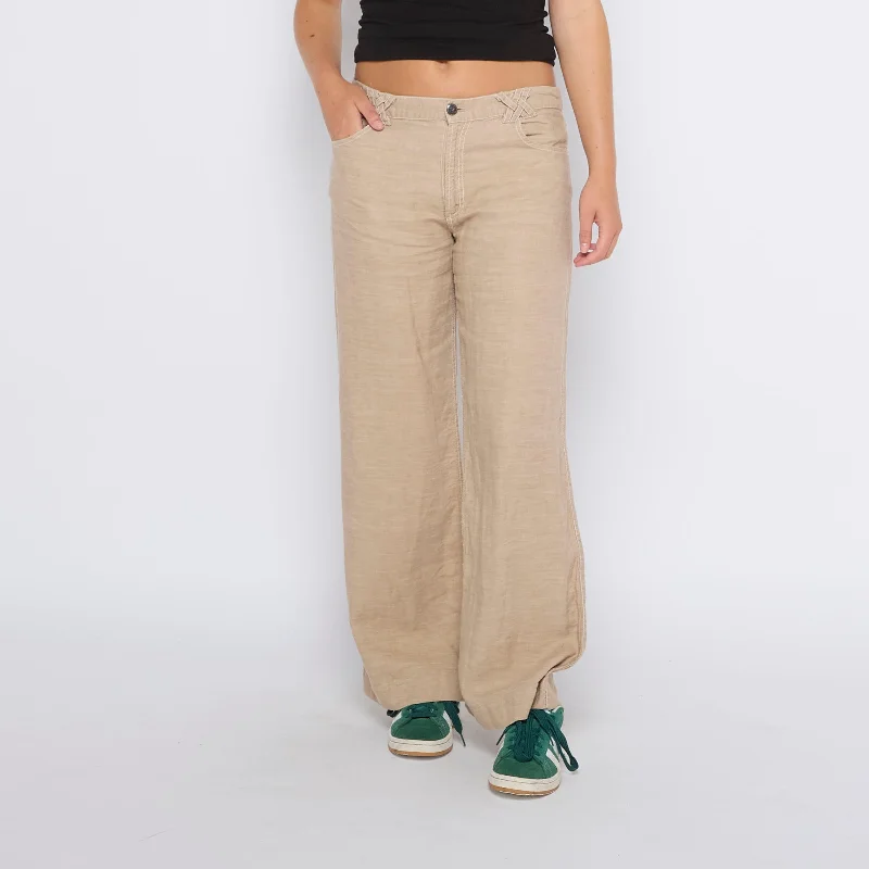 Marlboro Classics Linen Wide Leg Trousers - UK 12 Trousers Recommended Stylist