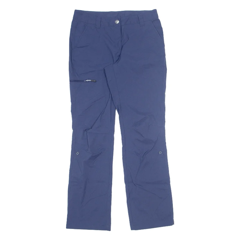 CRIVIT Outdoor Womens Trousers Blue Regular Straight W30 L32 Cropped Trousers Casual Linen