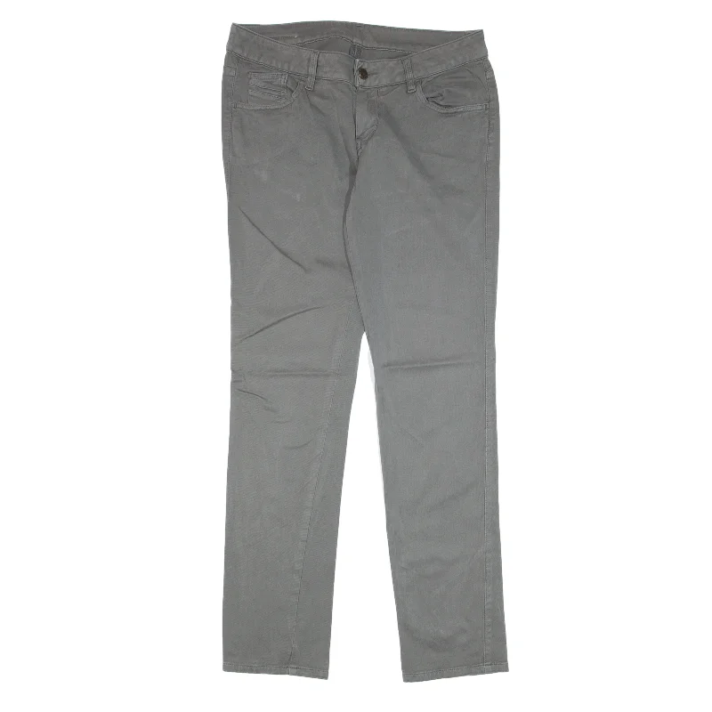 DIESEL Black Gold Trousers Grey Slim Straight Womens W28 L30 Trousers Hiking Durable