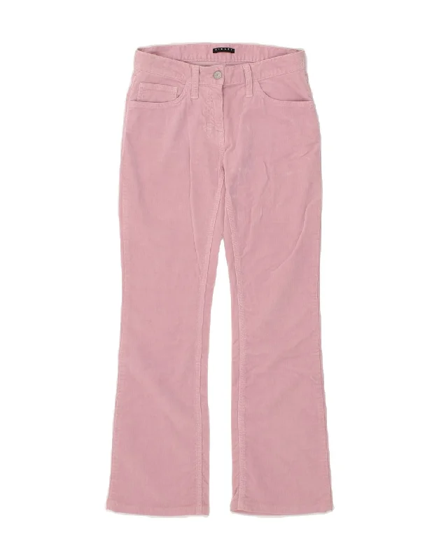 SISLEY Womens Bootcut Corduroy Trousers EU 38 Medium W27 L27 Pink Cotton Trousers Travel Practical