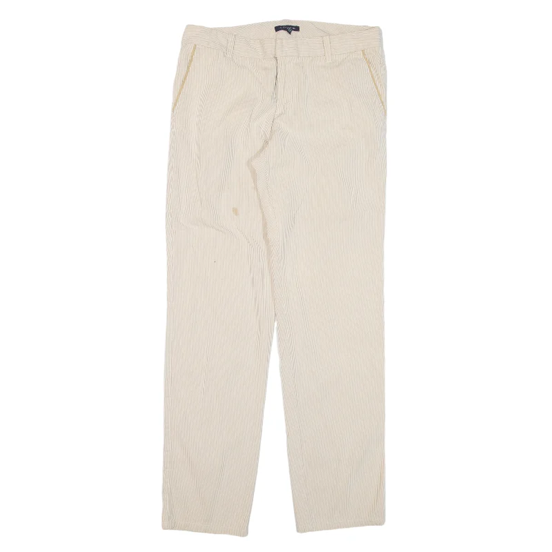 TOMMY HILFIGER Trousers Beige Regular Tapered Womens W32 L30 Trousers High Rise Slim Fit