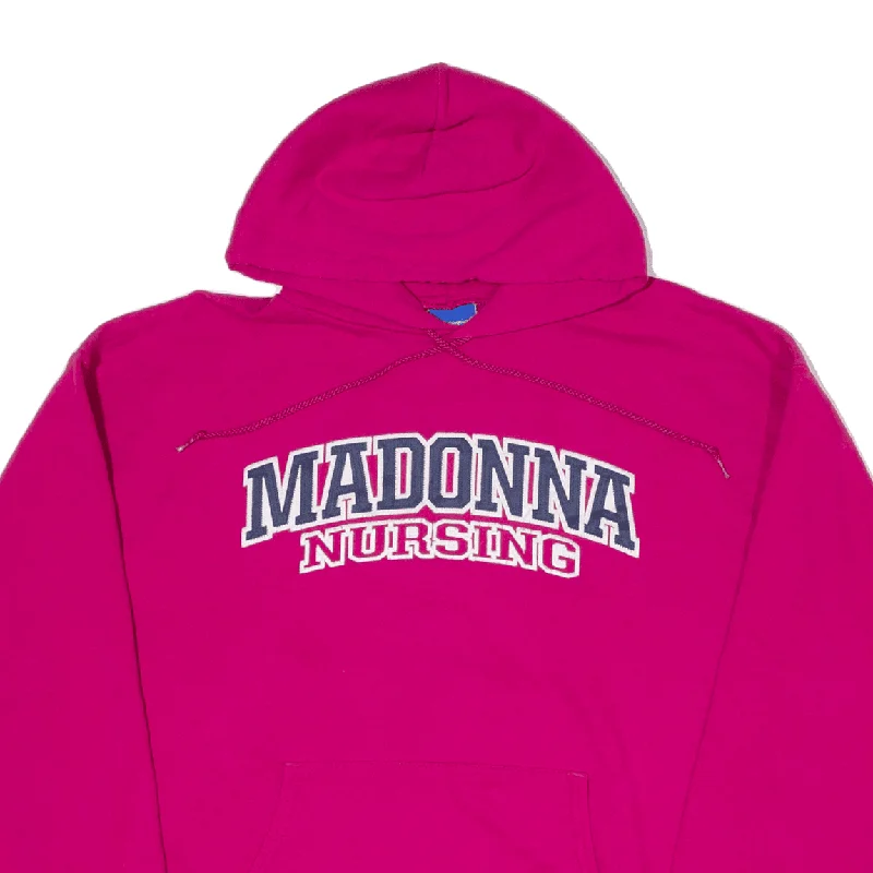 CHAMPION Madonna Nursing Hoodie Pink Pullover Womens XL One Shoulder Top