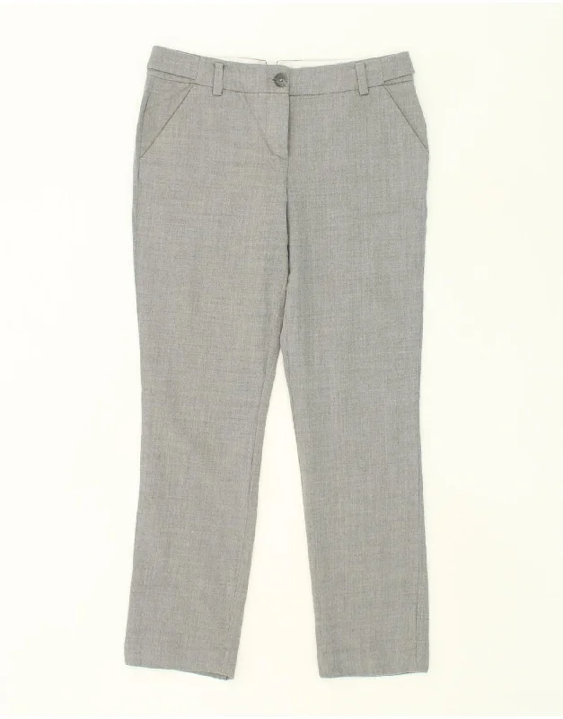 TOMMY HILFIGER Womens Slim Chino Trousers US 8 Medium W30 L30 Grey Wool Trousers Bridal Satin