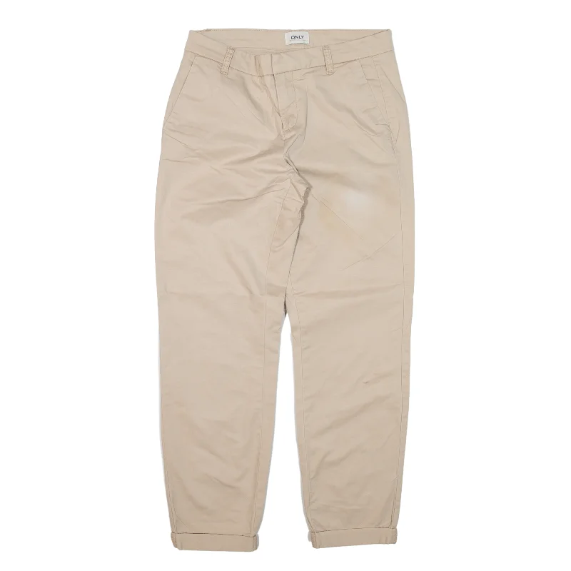 ONLY Trousers Beige Regular Tapered Womens W32 L26 Trousers Cargo pockets