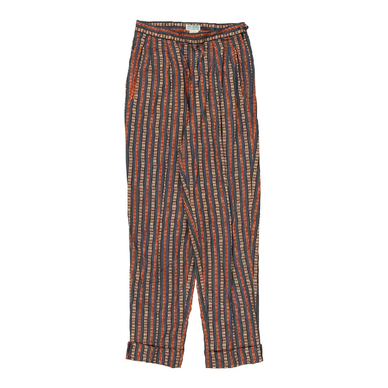 Il Cocchiere Trousers - 24W UK 6 Multicoloured Cotton Trousers Evening Elegant