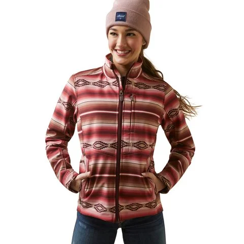 Ariat Women's REAL Softshell Blushing Serape Jacket Rayon Fabric Velvet Fabric Corduroy Fabric