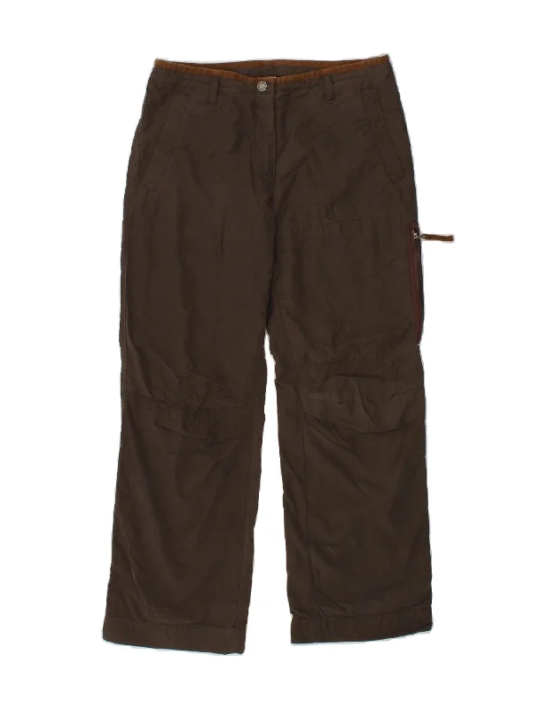 MURPHY & NYE Womens Straight Cargo Trousers W31 L28  Brown Cotton Trousers Recommended Stylist