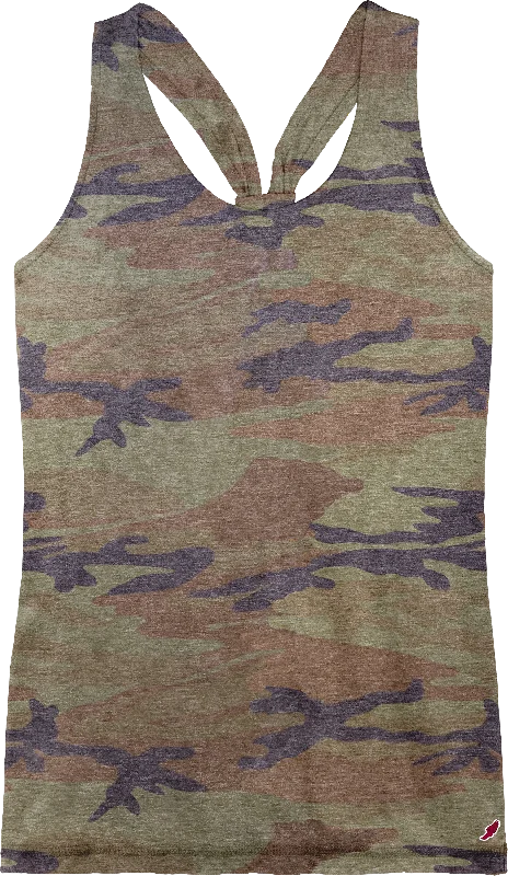 642WBT Burnout Racerback Camo Tank lavender tank top