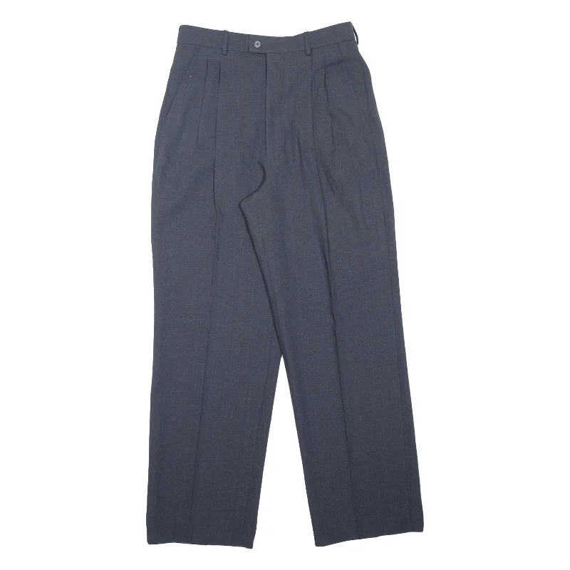 GAOJIXIKU Pleated Womens Trousers Grey Regular Straight W27 L27 Trousers versatile functional