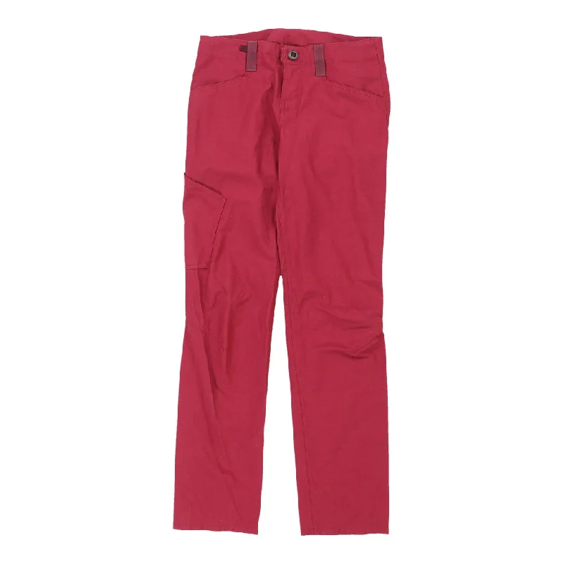 Patagonia Trousers - 30W UK 8 Burgundy Cotton Blend Trousers Top Rated