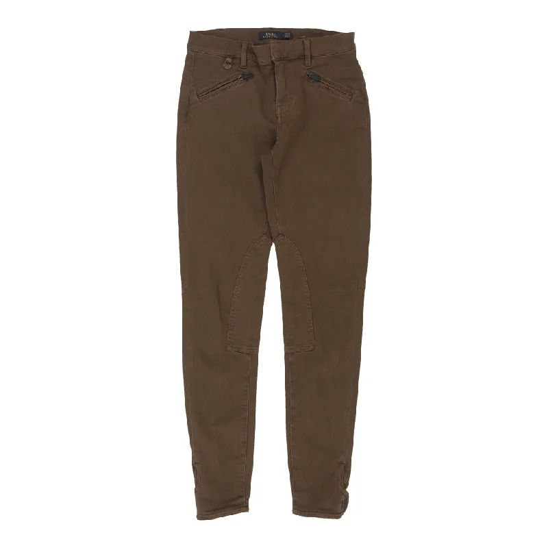 Ralph Lauren Trousers - 26W UK 6 Brown Cotton Trousers Gym Athletic