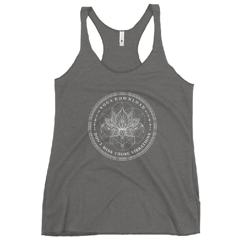 Don't Miss Those Vibrations - Women's Racerback Tank - Black or Grey relaxed fit tank