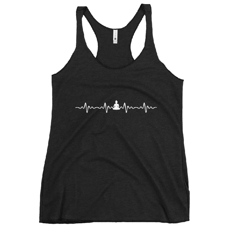 Buddha Vibes - Women's Racerback Tank - Black or Grey flowy tank top