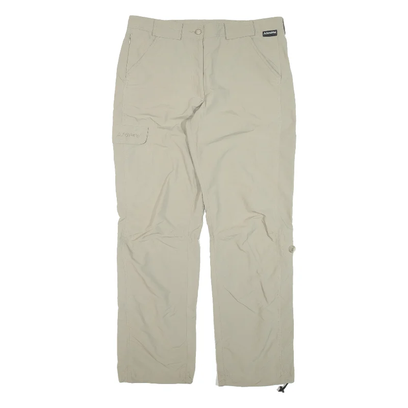 SCHOFFEL Cargo Womens Trousers Beige Regular Straight W33 L30 Trousers Running Lightweight