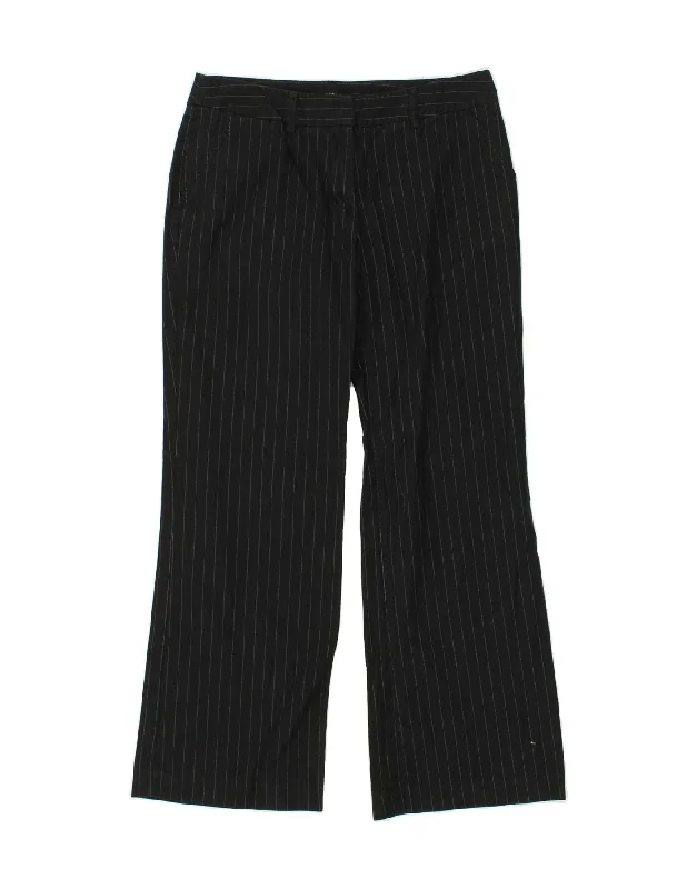 MOSSIMO Womens Bootcut Chino Trousers US 10 Large W30 L31 Black Pinstripe Trousers Wedding White