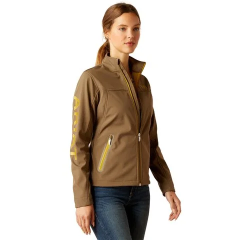 Ariat Women's New Team Canteen Brown Softshell Jacket Satin Jacket Silk Jacket Chiffon Jacket