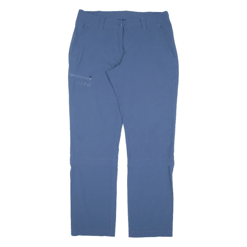 MAIER SPORTS Zip-Off Womens Trousers Blue Regular Straight W30 L29 Trousers Essential Wardrobe