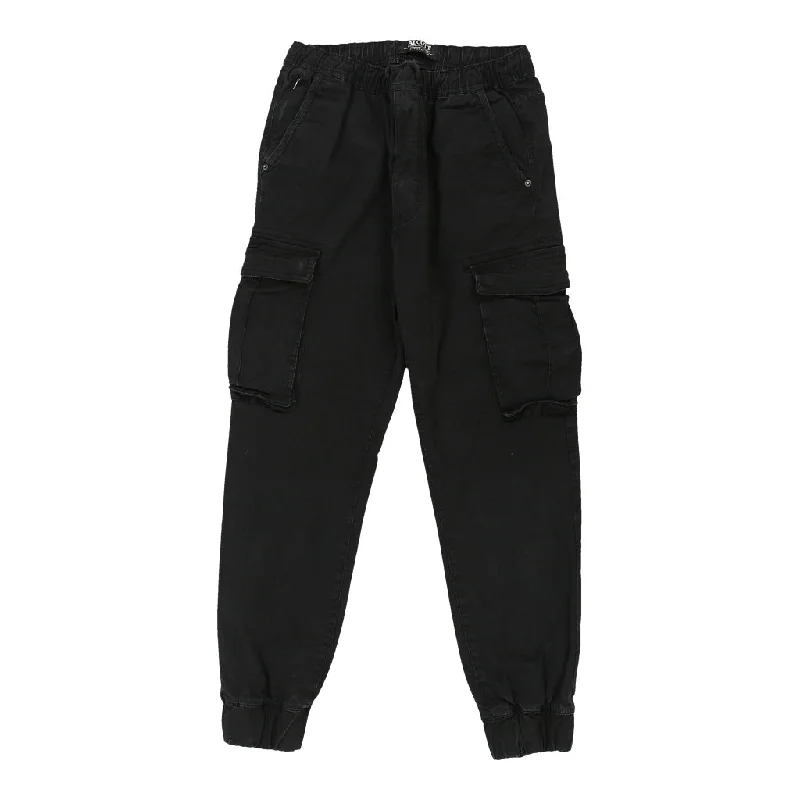 Alcott Cargo Trousers - 32W UK 12 Black Cotton Blend Trousers Favorite Customer