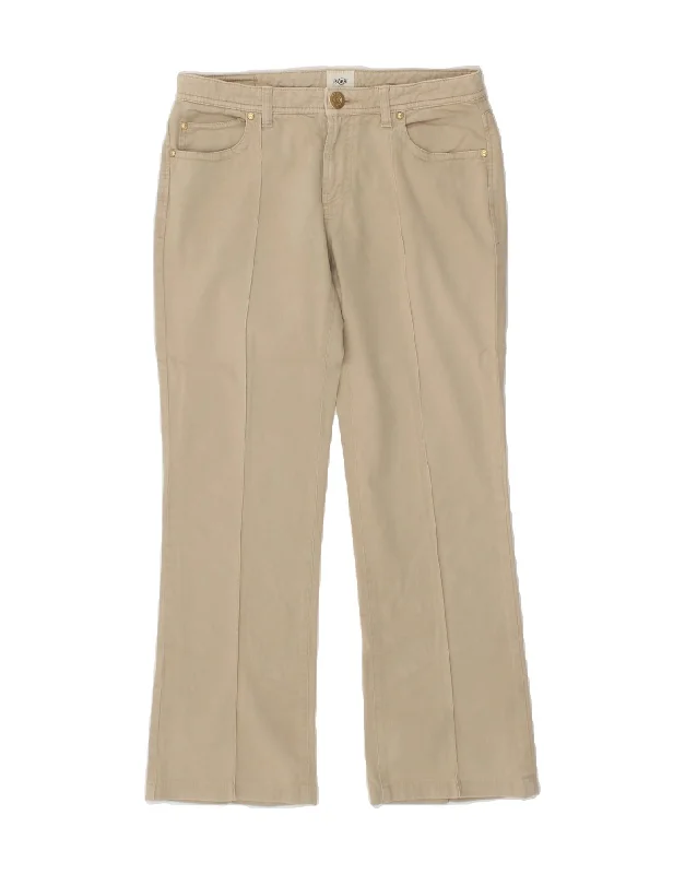 CERRUTI 1881 Womens Bootcut Casual Trousers W30 L28  Beige Cotton Trousers Brand Named