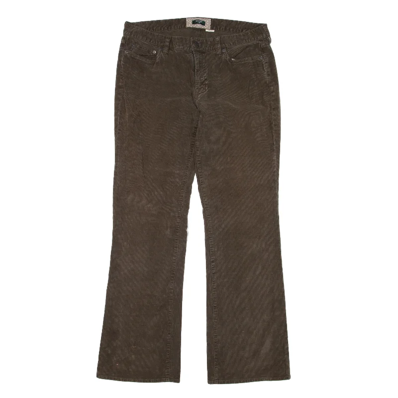 J.CREW Corduroy Trousers Brown Regular Bootcut Womens W31 L31 Trousers versatile all-occasion