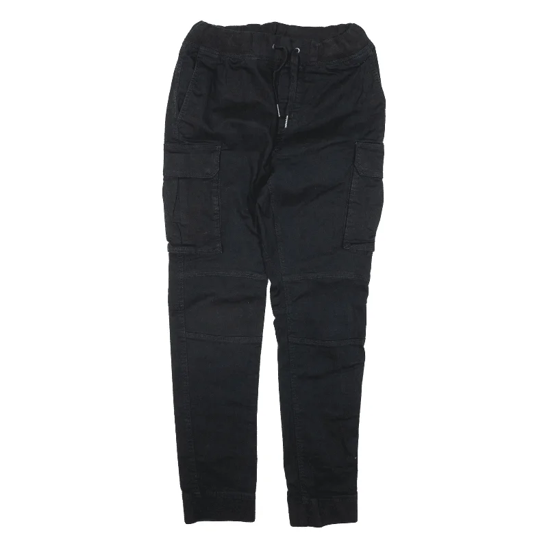 Cargo Womens Trousers Black Slim Tapered W28 L28 Trousers Timeless Classic