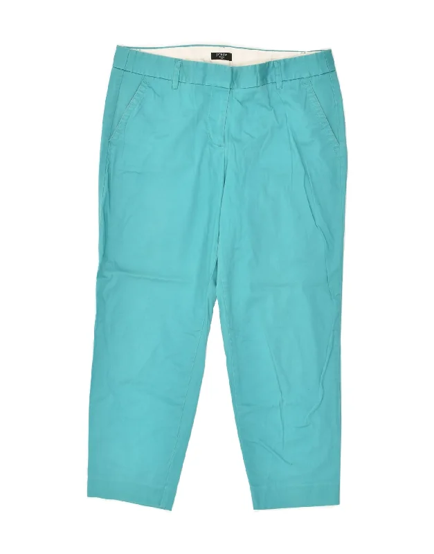 J. CREW Womens City Fit Crop Chino Trousers US 8 Medium W32 L25 Turquoise Trousers Fall Fleece