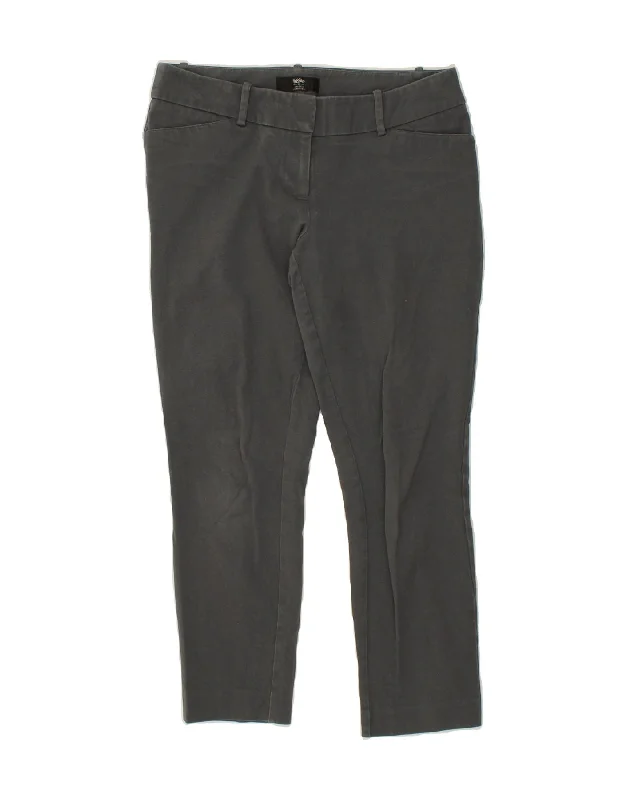 MOSSIMO Womens Slim Casual Trousers US 6 Medium W29 L25 Grey Cotton Trousers sophisticated sleek