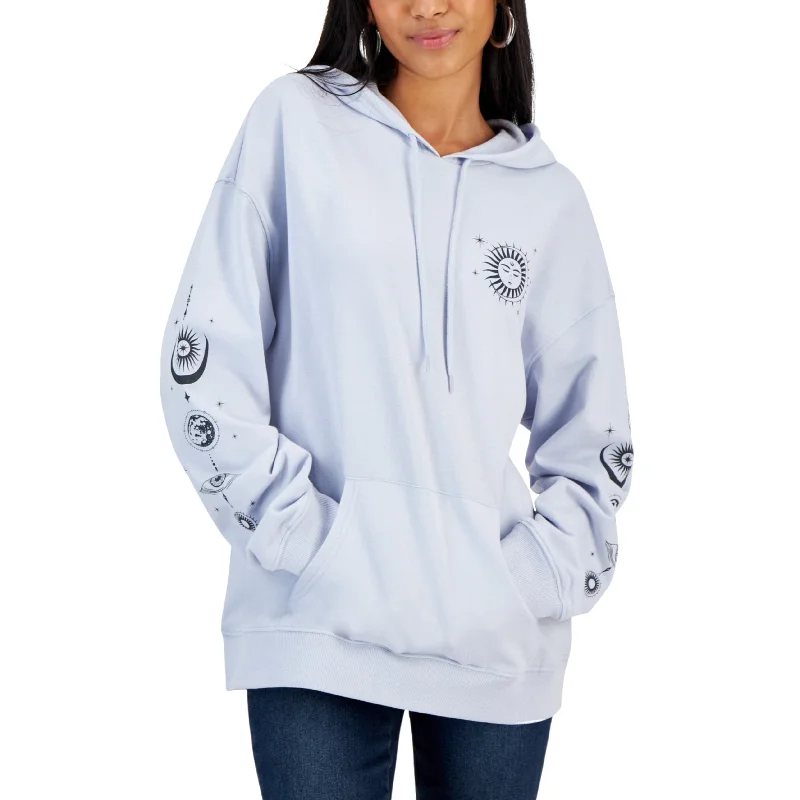 REBELLIOUS ONE - Celestial Long-Sleeve Hoodie Hoodie with Turtle Neck Cozy Winter