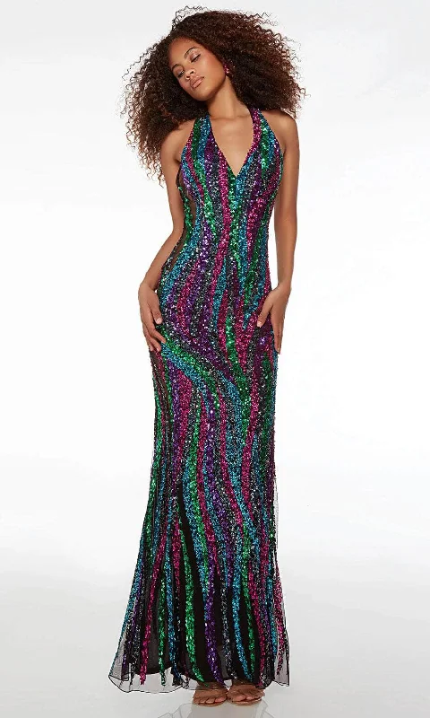 Alyce Paris 61584 - Sequin Halter Evening Dress Tunics Versatile stylish