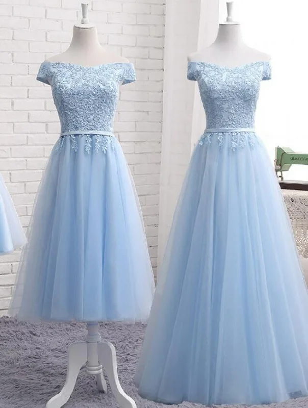 Light Blue Party Dress, Charming Blue Bridesmaid Dress , Party Dress Tunics Cozy comfortable