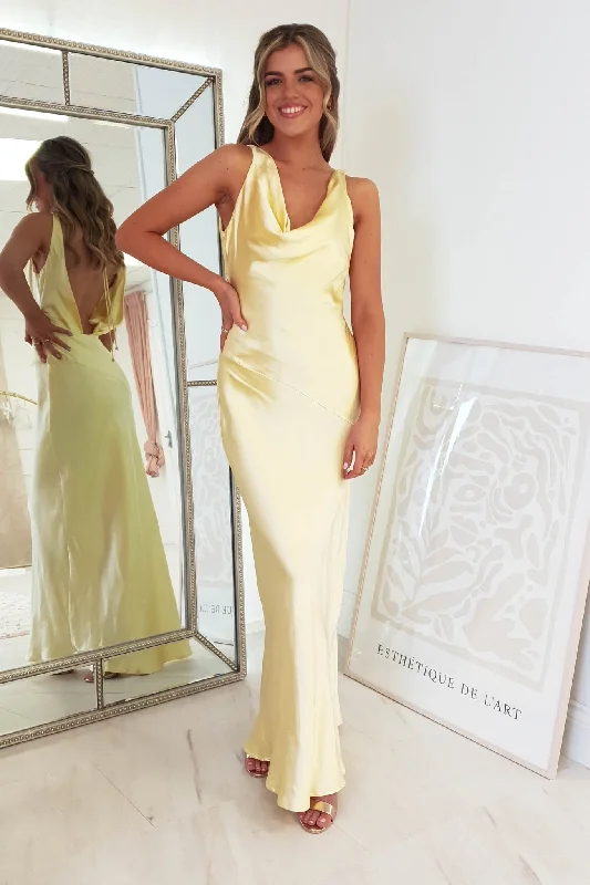 Light Yellow Simple Newest Long Prom Dresses, Elegant Wedding Bridesmaid Dresses, Girl Graduation Party Dresses Tunics Velvet soft