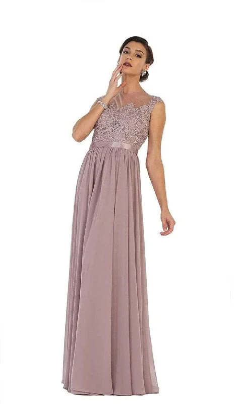 May Queen - Illusion Jewel A-Line Evening Dress Tunics Evening elegant