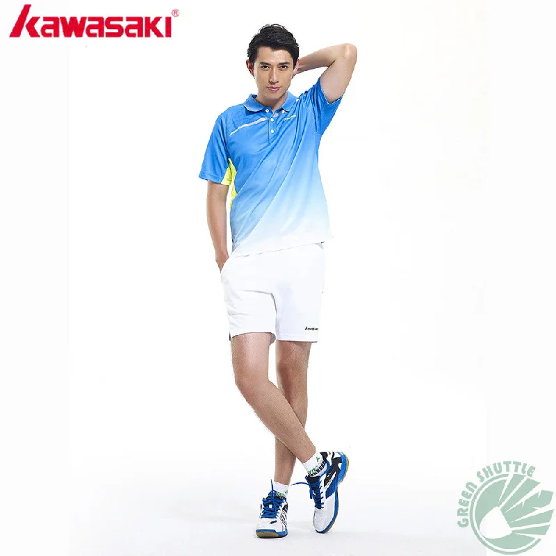 2017 Kawasaki Badminton Shirts Unisex Breathable T-Shirt Soft  New Variety of styles Badminton Shirt Sport Clothing Collared Crew Neck Turtle Neck