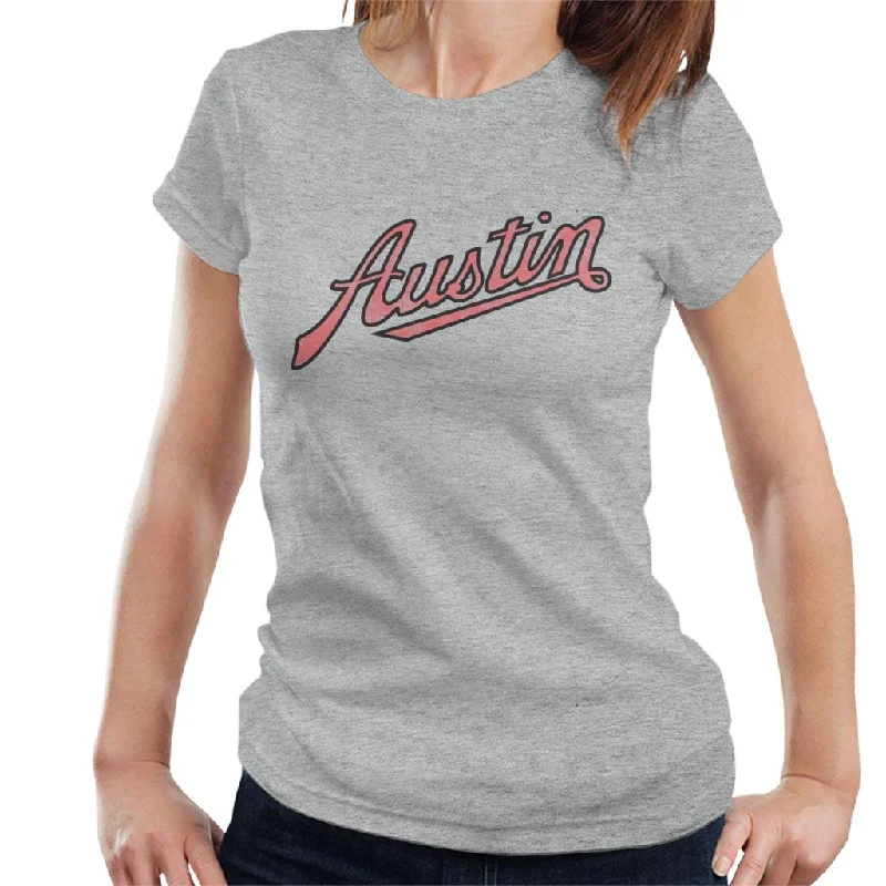 Austin Vintage Logo British Motor Heritage Women's T-Shirt Cotton Fabric Linen Fabric Terry Fabric