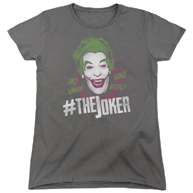 Batman - Classic TV Series #joker - Women's T-Shirt Hooded Caped Shawl Collar