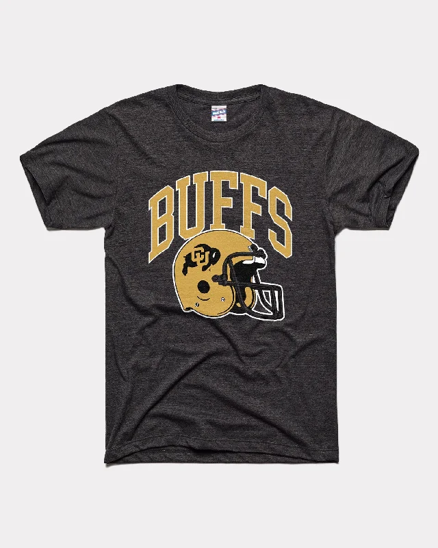 Colorado Buffaloes Football Helmet Black T-Shirt Satin Blend Silk Blend Wool Blend