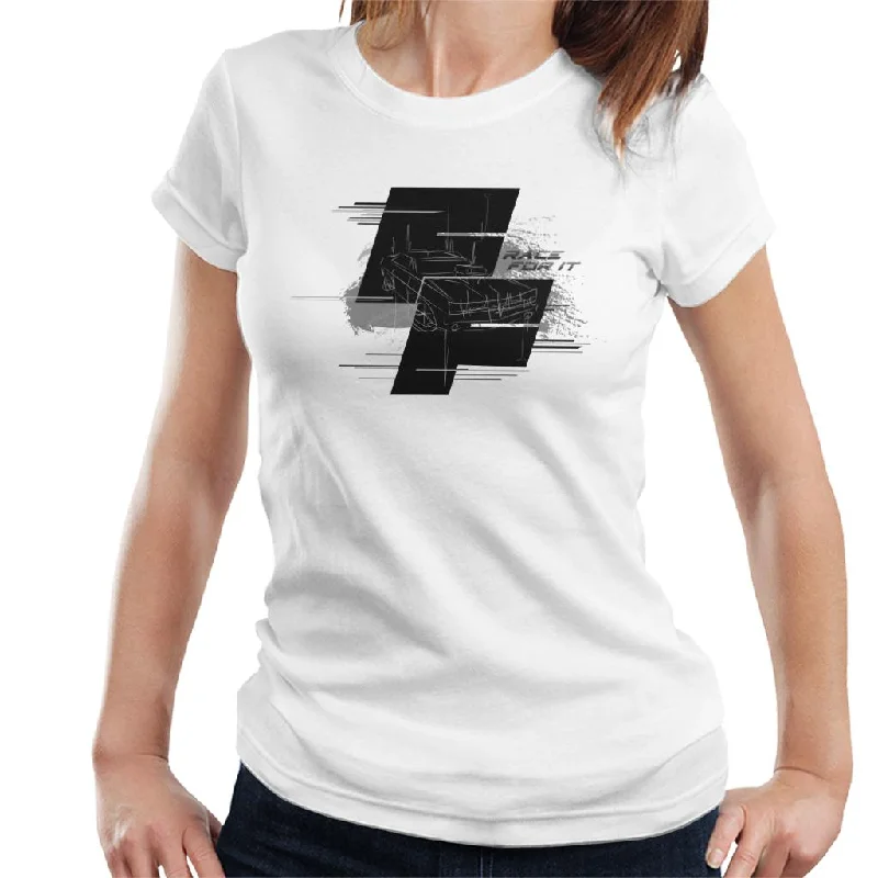 The Fast and The Furious Dodge Charger Race For It Montage Women's T-Shirt Cotton Fabric Linen Fabric Terry Fabric