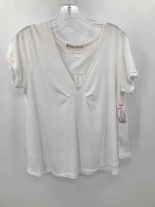 Pre-Owned Free People White Size XS T-shirt Cashmere Blend Cotton Blend Poly Blend