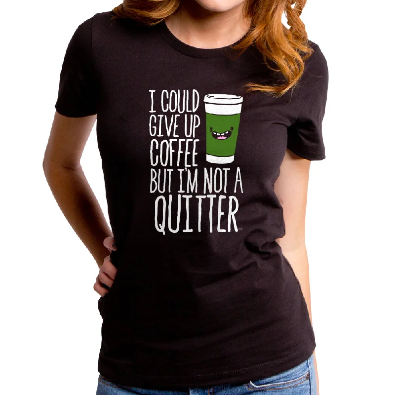 Coffee Quitter Women's T-Shirt Collared Crew Neck Turtle Neck