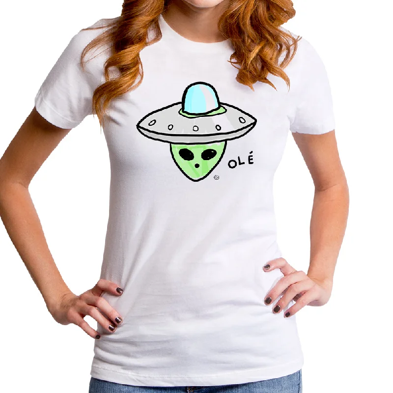 Ole Alien Women's T-Shirt Rayon Fabric Velvet Fabric Corduroy Fabric