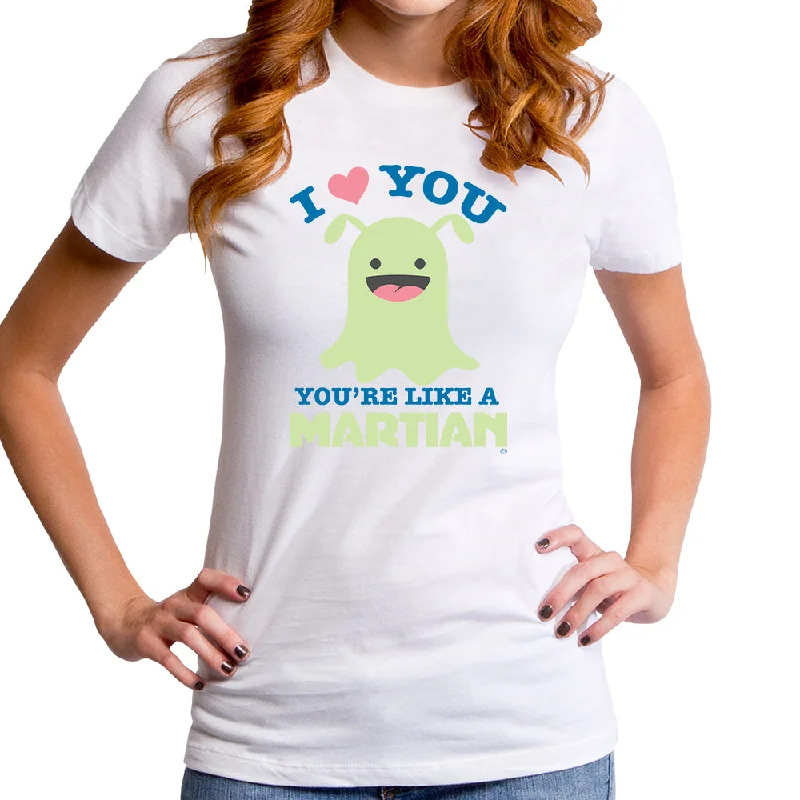 You're Like A Martian Women's T-Shirt Solid Print Embellished