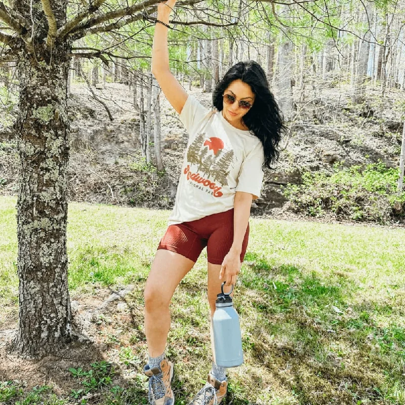 Redwood National Park Tee Ribbed Striped Patterned