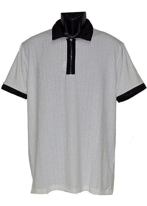 Lanzino Shirt # LP103 White Graphic T-Shirt Round Neck Polyester