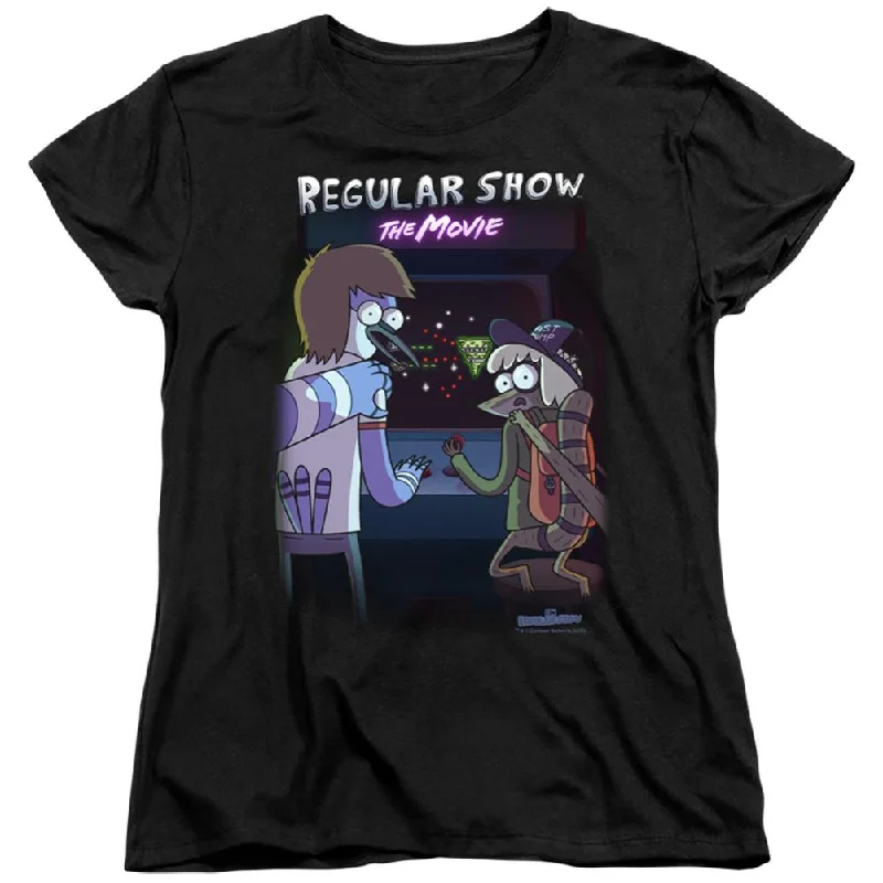 Regular Show Rs The Movie Women's 18/1 Cotton Short-Sleeve T-Shirt Chenille Fabric Brocade Fabric Lace Fabric