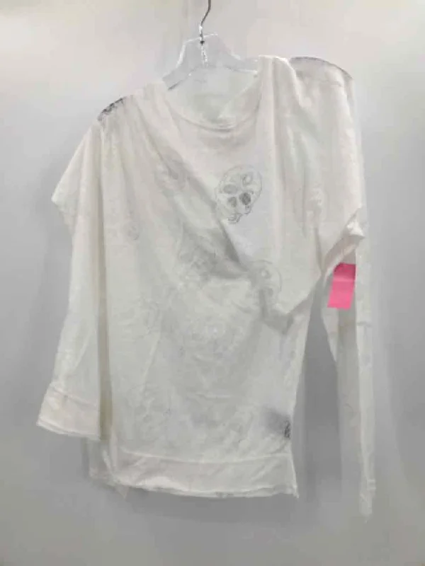 Pre-Owned Terez White Size Large T-shirt Chenille Brocade Lace