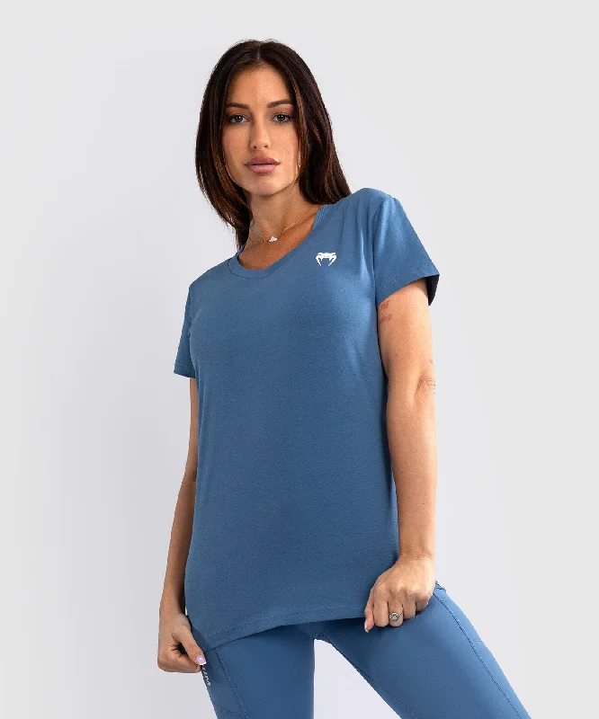 Venum Essential Women's T-Shirt - Storm Blue Zippered Front Buttoned Front Snap Front